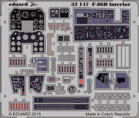 Detailset F86D Sabredog Interior Self Adhesive (Kitty Hawk)  E33-147