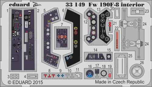 Detailset Focke Wulf FW190F-8 Interior Self Adhesive (Revell) E33-149