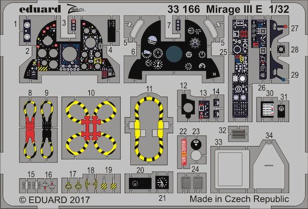 Detailset Mirage IIIE (Italeri)  E33-166