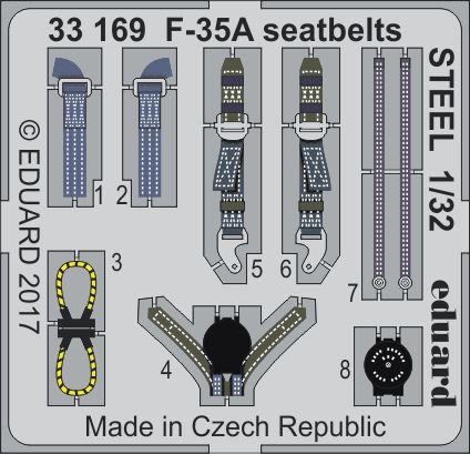 Detailset F35 Lightning II Seatbelts (Italeri)  E33-169