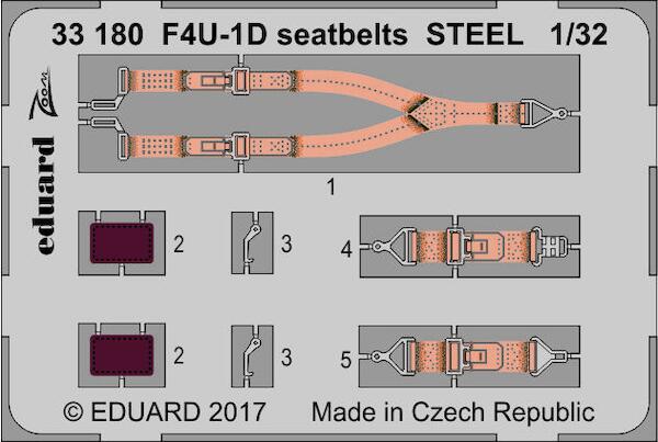 Detailset F4U-1D Corsair Seatbelts (Steel) (Tamiya)  E33-180