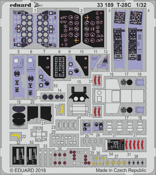 Detailset T28C Trojan Interior (Kitty Hawk)  E33-189