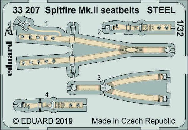Detailset Spitfire MKII Seatbelts (Revell)  E33-207