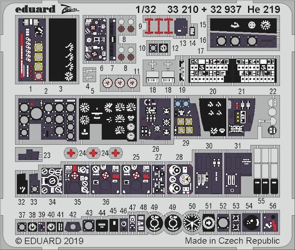 Detailset Heinkel He219 Interior (Revell)  E33-210