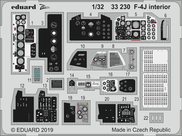 Detailset F4J Phantom interior (Tamiya) E33-230