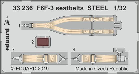 Detailset Grumman F6F-3 Hellcat Seatbelts (Trumpeter) E33-236