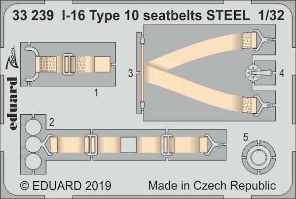 Detailset Polikarpov I16 Rata type 10 Seatbelts (ICM)  E33-239