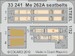 Detailset Messerschmitt Me262A Seatbelts (Revell) e33-241