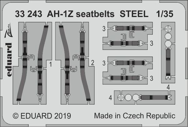 Detailset Bell AH1Z Cobra Seatbelts (Academy)  E33-243
