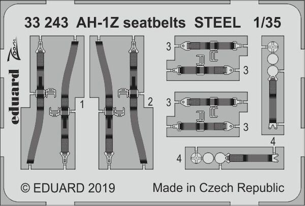 Detailset Bell AH1Z Cobra Seatbelts (Academy) E33-243