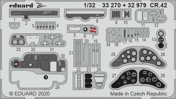 Detailset Fiat CR42 Interior (ICM)  E33-270