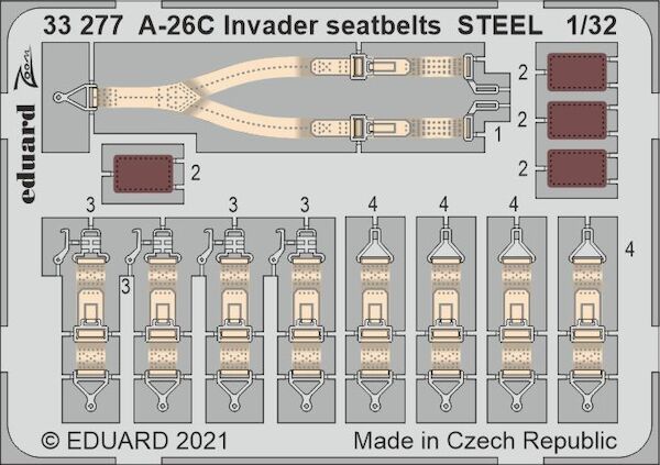 Detail set Douglas A-26C Invader Seatbelts (Hobby Boss)  E33-277