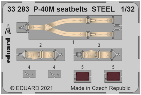 Detail set Curtiss P40M Warhawk Seatbelts (Trumpeter)  E33-283