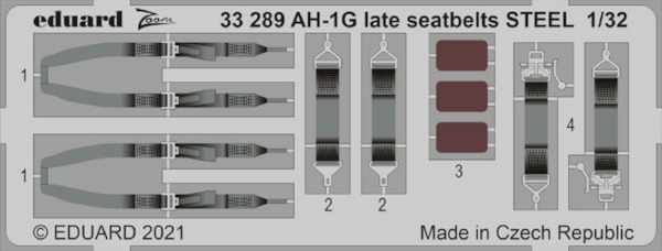 Detailset Bell AH1G Cobra -Late- Seatbelts (ICM)  E33-289
