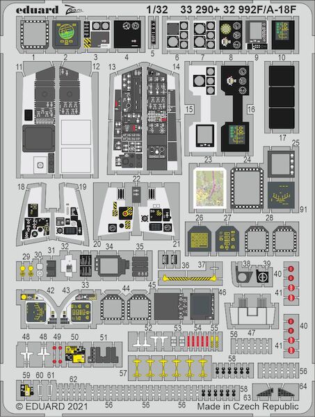 Detailset F/A18F Super Hornet Interior (Revell)  E33-290