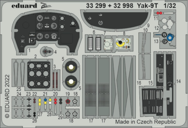 Detailset Yakovlev Yak9T (ICM)  E33-299