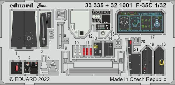 Detailset F35C Lightning II Interior(Trumpeter) E33-335