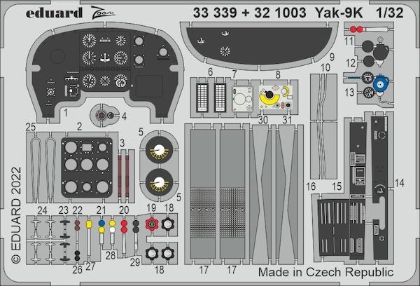 Detailset Yakovlev Yak9K (ICM)  E33-339