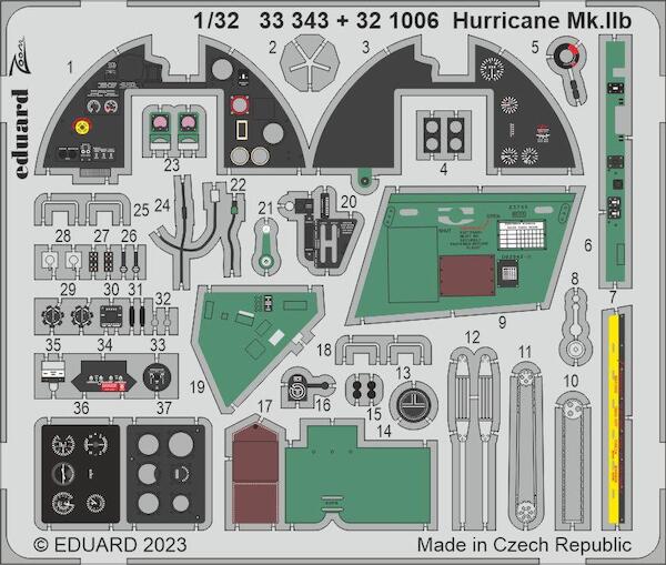 Detailset Hurricane MKIIb Interior (Revell) E33-343