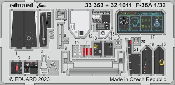 Detailset F35A Lightning II Interior (Trumpeter)  E33-353
