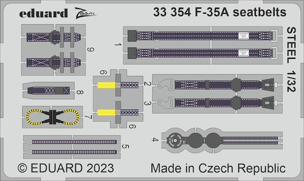 Detailset F35A Lightning II Seatbelts (Trumpeter)  E33-354