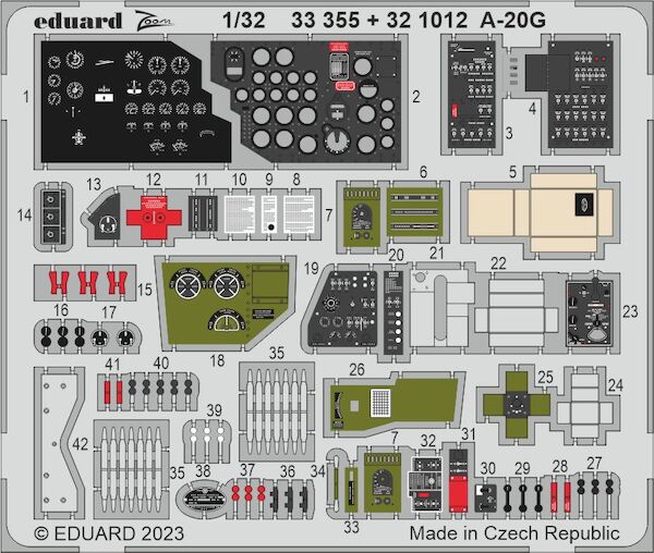 Detailset A20G Havoc  Interior (Hong Kong Models)  E33-355