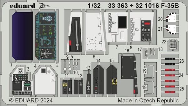 Detailset F35B Lightning II Interior (Trumpeter)  E33-363