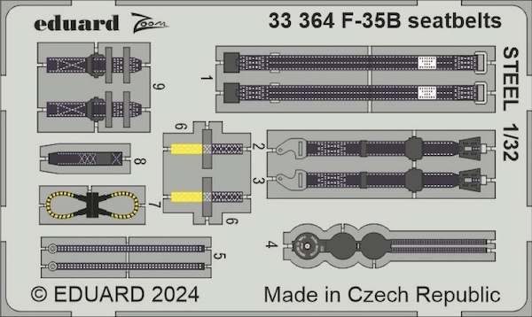 Detailset F35B Lightning II Seatbelts Trumpeter)  E33-364