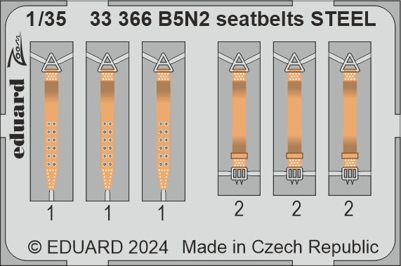Detailset Nakajima B5N2 "Kate" Seatbelts (Border Model)  E33-366