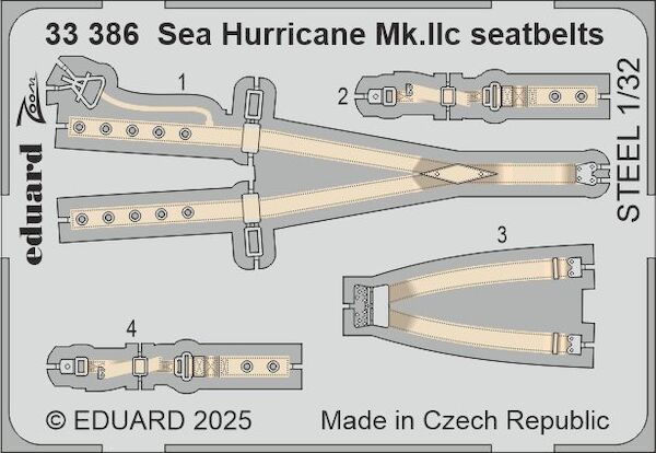 Detailset  Sea Hurricane MKIIc Seatbelts (Revell)  e33-386