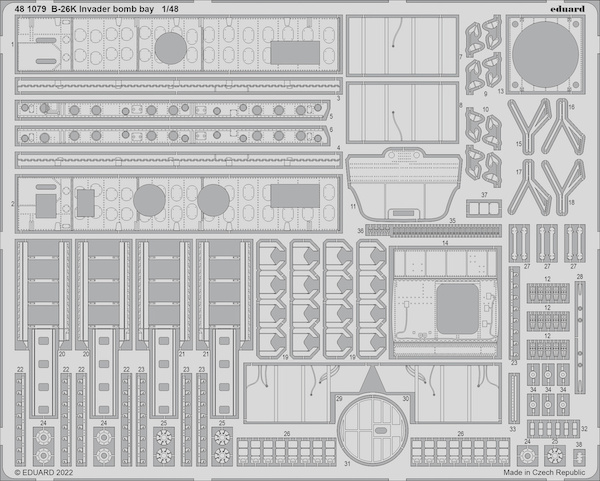 Detailset B26K Counter Invader  Bomb Bay (ICM)  E448-1079