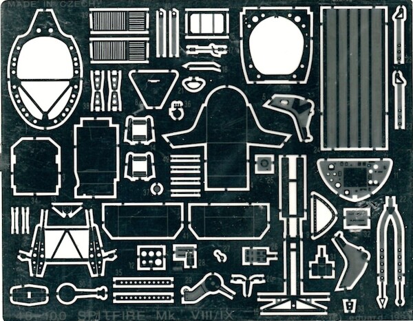 Detailset Supermarine Spitfire MKIX  E48-100