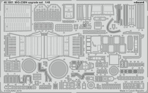 Detailset MiG23BN Flogger Upgrade set (Eduard/Trumpeter)  E48-1001