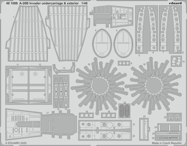 Detailset A26B Invader Undercarriage and Exterior (ICM)  E48-1008