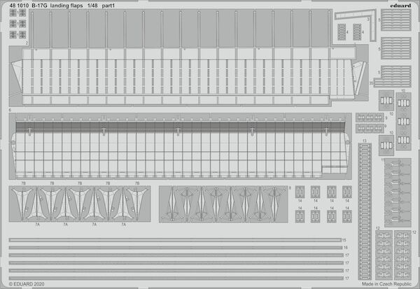 Detailset B17G Flying Fortress Landing Flaps (Hong Kong Models)  E48-1010