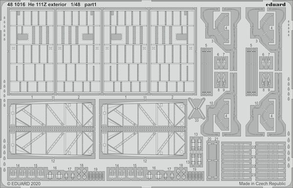Detailset Heinkel He111Z Exterior (ICM) E48-1016
