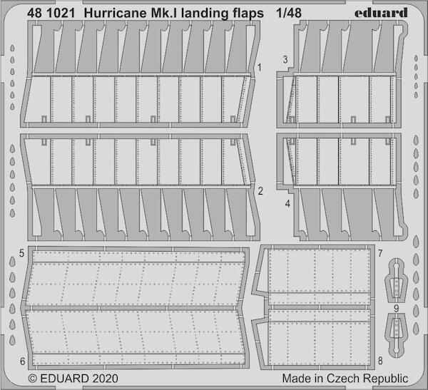 Detailset hawker Hurricane MKI Landing flaps (Airfix) E48-1021