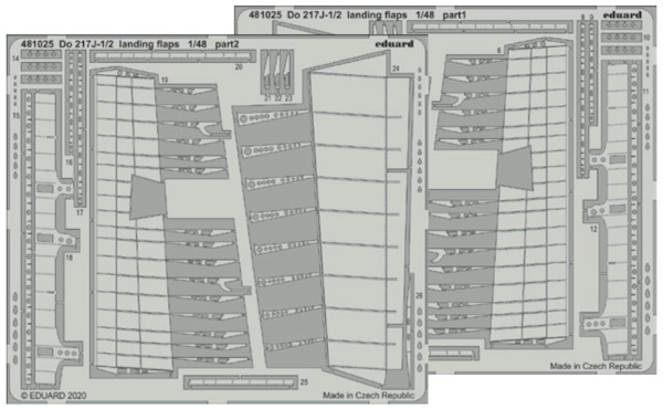 Detailset Dornier Do217J-1/2 Landing Flaps (ICM)  E48-1025