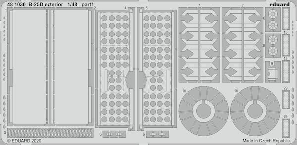 Detailset North-American B-25D Mitchell exterior (Accurate Miniatures, revell)  E48-1030