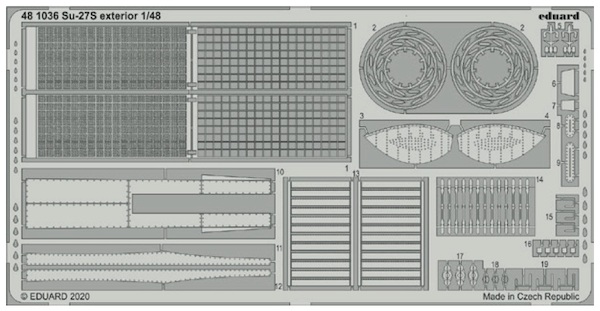 Detailset Sukhoi Su27S Exterior (Kitty Hawk)  E48-1036