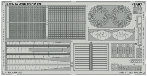 Detailset Sukhoi Su27UB Exterior (Kitty Hawk)  E48-1037