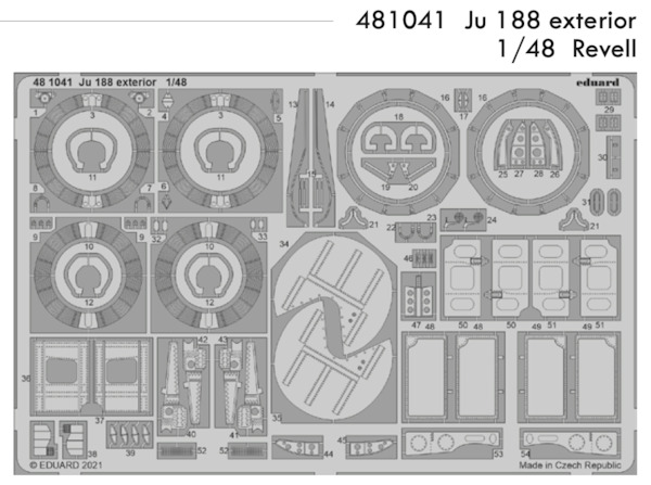 Detailset Junkers Ju188 exterior (Revell, Dragon)  E48-1041