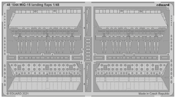 Detailset Mikoyan MiG15 Landing Flaps (Bronco/Hobby 2000)  E48-1044