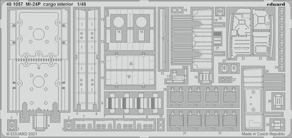 Detailset Mil Mi24P Hind cargo interior (Zvezda)  E48-1057