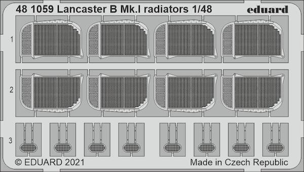 Detailset Lancaster B Mk1 Radiators (Hong Kong Models)  E48-1059