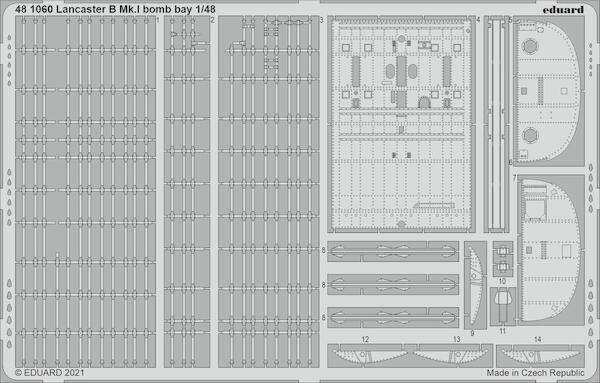 Detailset Lancaster B Mk1 Bomb Bay (Hong Kong Models)  E48-1060