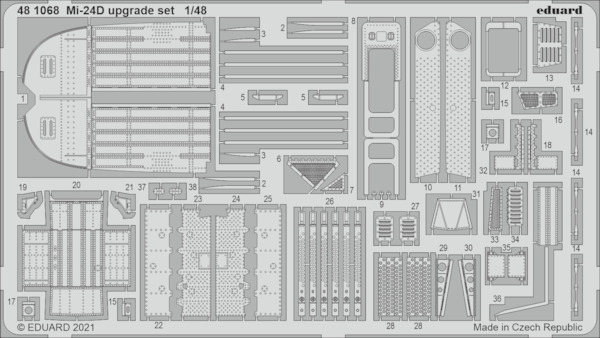 Detailset Mil Mi24D "Hind' Upgrade set (Eduard)  E48-1068