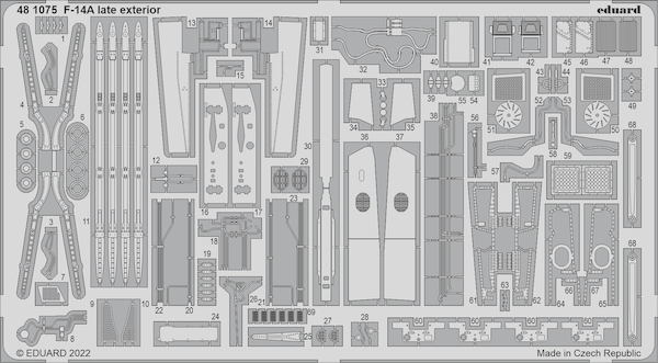 Detailset Grumman F14A Tomcat - Late- Exterior (Tamiya) E48-1075