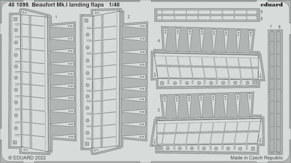 Detailset Bristol Beaufort MKI Landing flaps (ICM) E48-1095