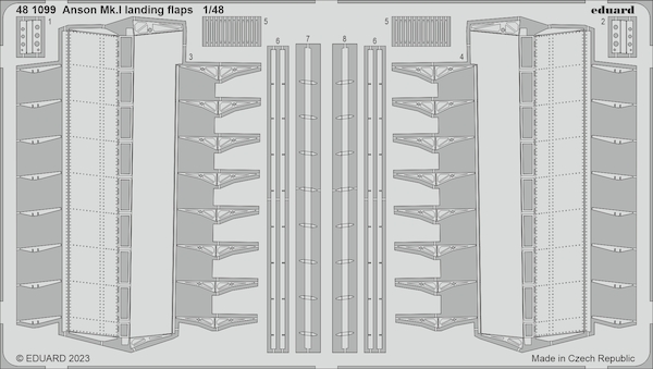 Detailset Avro Anson MKI Landing flaps (Airfix) E48-1099